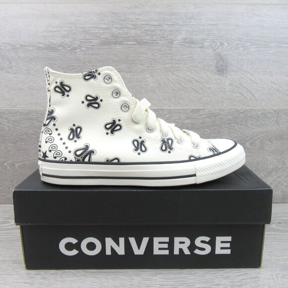 Converse Chuck Taylor All Star HI Paisley Sneakers Womens Size 8.5 NEW - Picture 2 of 16